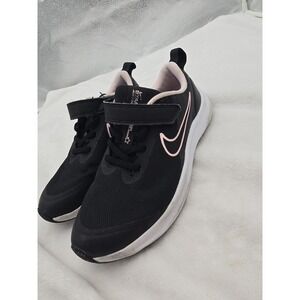 Nike Flex Plus GS Black Pink Sneakers Shoes Size 2.5Y